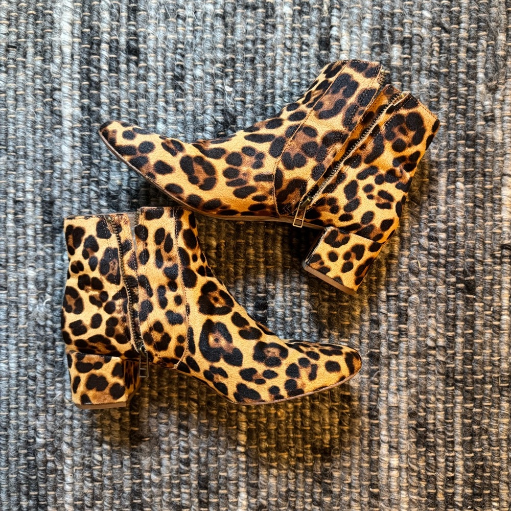 Madewell Jada Leopard Print Ankle Boots